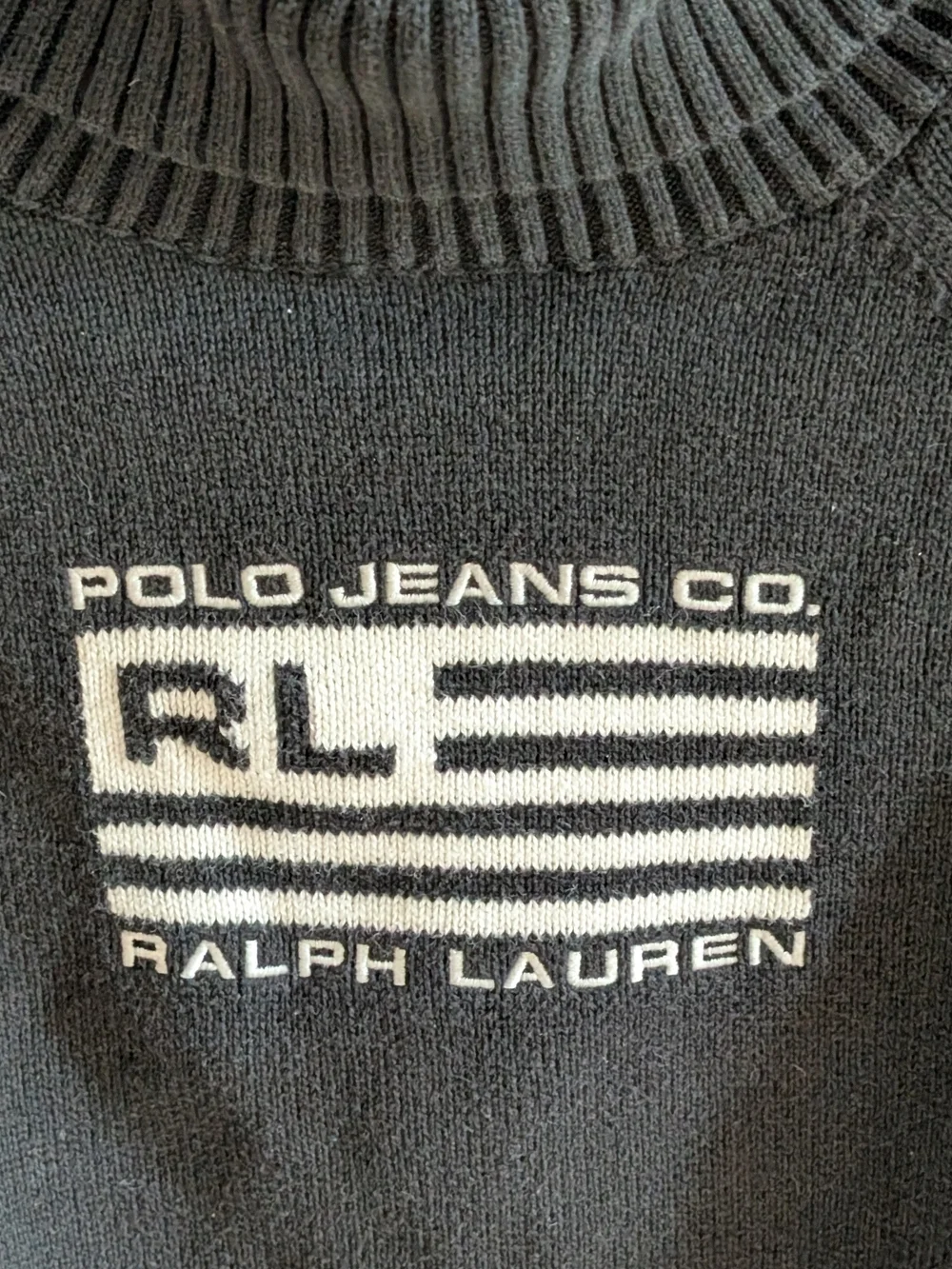 Vintage Ralph Lauren Polo Jeans Co. Turtleneck Sweater In Black - S/CH